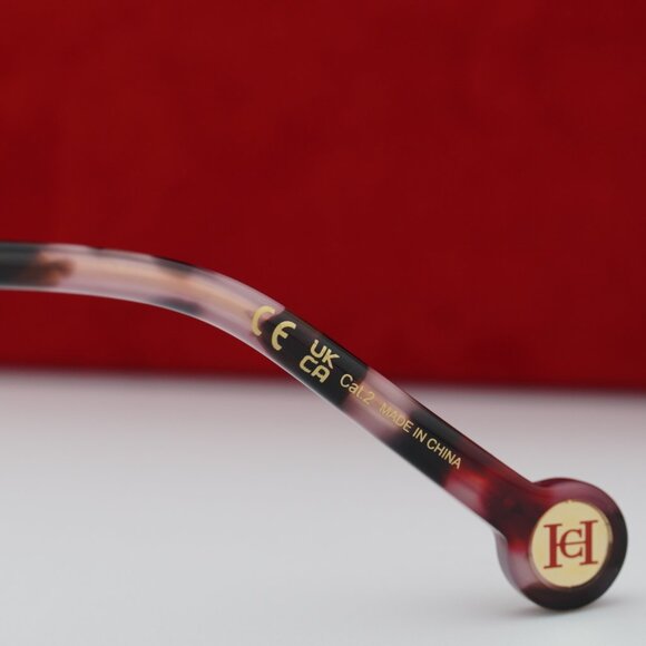 Carolina Herrera HER 0189/G/S T1W Cat Eye Sunglasses - Plum/Gold/Violet - Picture 11 of 11